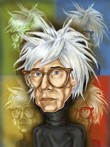 Cartoon: Andy Warhol (medium) by gartoon tagged warhol,andy