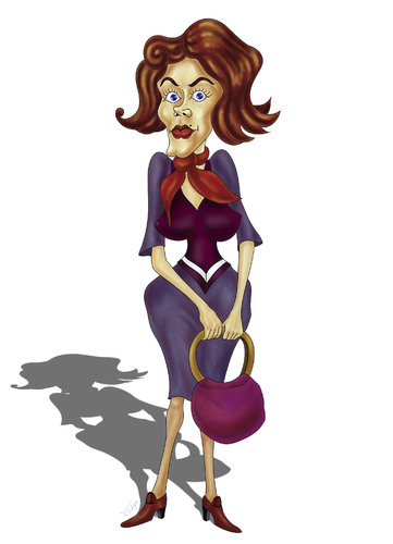 Cartoon: Lady M (medium) by gartoon tagged lady