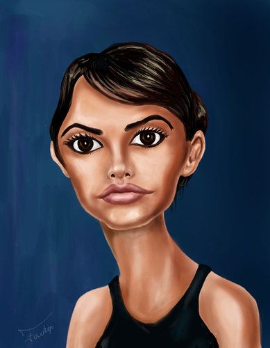 Cartoon: Penelope Cruz (medium) by gartoon tagged women,spanis,people,famous,actress