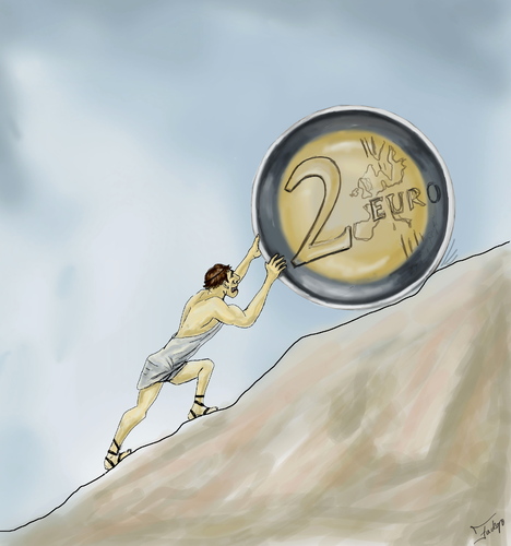 Cartoon: Sisyphus (medium) by gartoon tagged ilustration