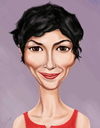 Cartoon: Audrey Tautou (small) by gartoon tagged actess women celebrities