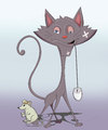 Cartoon: Friendship (small) by gartoon tagged cat,mouse,friend,prey