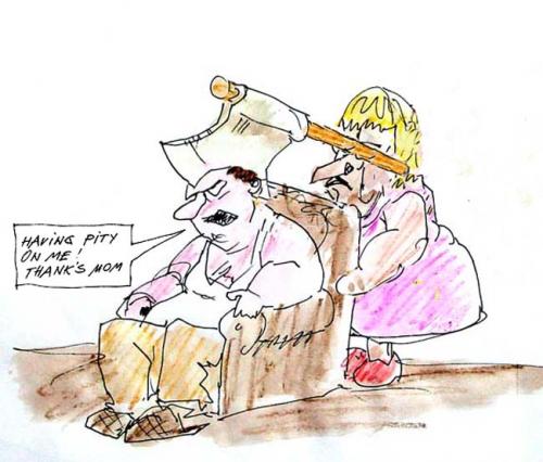Cartoon: na endlich ! (medium) by NIL auslaender tagged bubble
