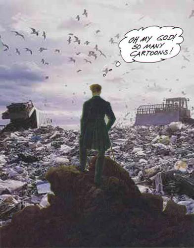 Cartoon: romantik (medium) by NIL auslaender tagged caspar,david,friedrich,