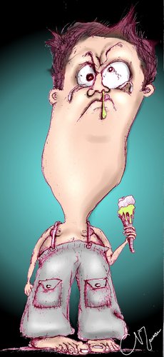 Cartoon: spoilt child (medium) by dvrnoztnc tagged spoilt,simarik,cocuk,mizir,cry,icecream,child