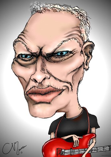 Cartoon: David Gilmour (medium) by dvrnoztnc tagged david,gilmour,pink,floyd,caricature