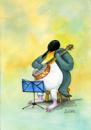 Cartoon: Banjo Pinguin (small) by Wichtl Silvia tagged pinguin penguin musiker