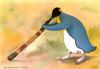 Cartoon: Didgeridoo Pinguin (small) by Wichtl Silvia tagged pinguin penguin musiker