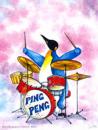 Cartoon: Schlagzeug Pinguin (small) by Wichtl Silvia tagged pinguine penguins musiker