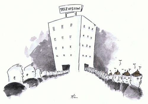 Cartoon: Manipulation (medium) by darkoarts tagged fernsehen,tv,bevölkerung,manipulation,senderprogramm