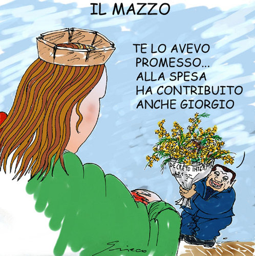 Cartoon: 8 MARZO IL MAZZO (medium) by Grieco tagged grieco,marzo,festa,donna,italia