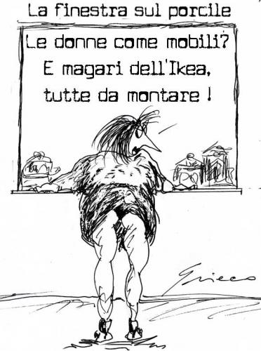 Cartoon: IKEA (medium) by Grieco tagged grieco,gheddafi,la,finestra,sul,porcile,coriandoli