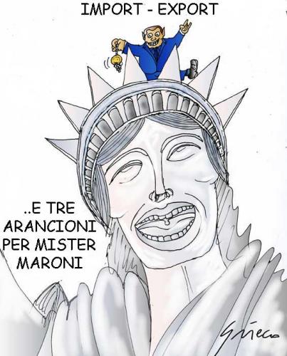 Cartoon: Import Export (medium) by Grieco tagged grieco,berlusconi,america,obama