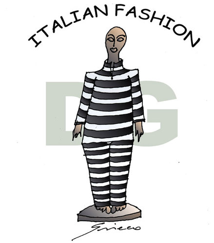 Cartoon: ITALIAN FASHION (medium) by Grieco tagged grieco,moda,italiana,evasione,fiscale
