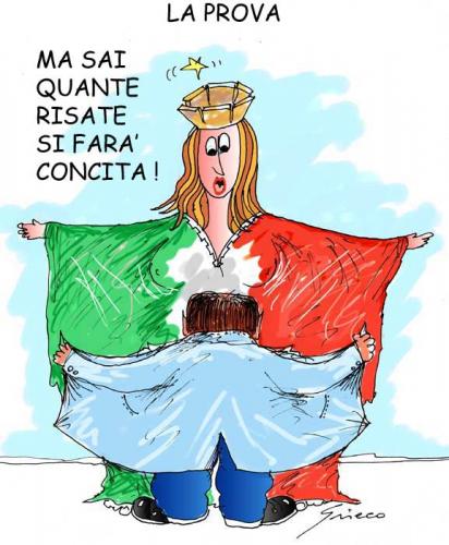 Cartoon: LA PROVA (medium) by Grieco tagged grieco,berlusconi,querela,giornali,stampa,italia