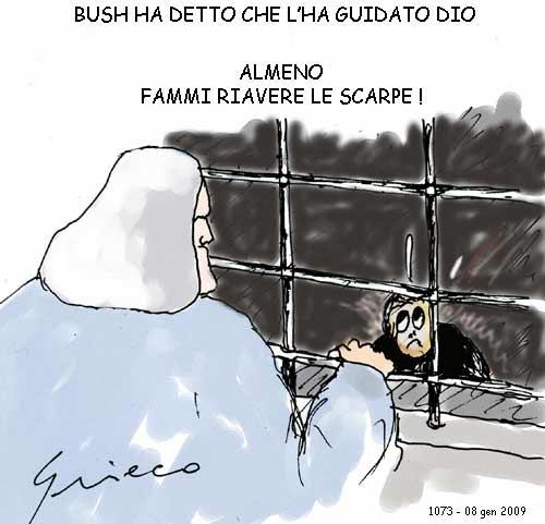 Cartoon: Le Scarpe (medium) by Grieco tagged grieco,bush,scarpe,dio