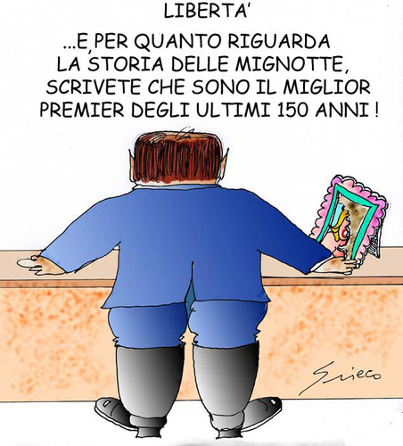 Cartoon: LIBERA STAMPA  IN ITALIA (medium) by Grieco tagged grieco,libera,stampa,italy,berlusconi