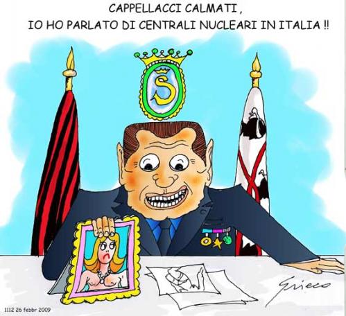 Cartoon: Nucleare (medium) by Grieco tagged grieco,berlusconi,centrali,nucleari,italia,sardegna