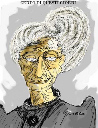 Cartoon: Rita Levi MONTALCINI (medium) by Grieco tagged grieco,montalcini,compleanno