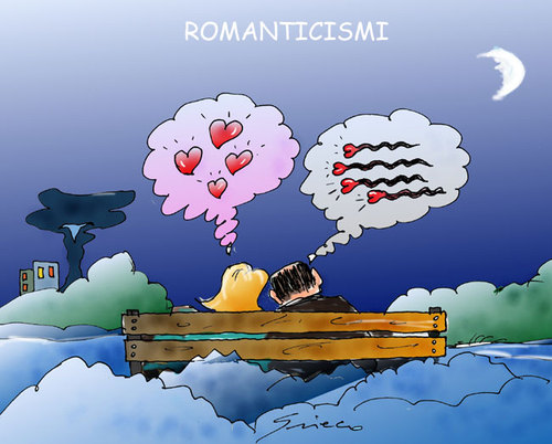 Cartoon: ROMANTICISMI (medium) by Grieco tagged grieco,amore,romantico