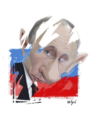 Cartoon: putin (medium) by nader_rahmani tagged putin