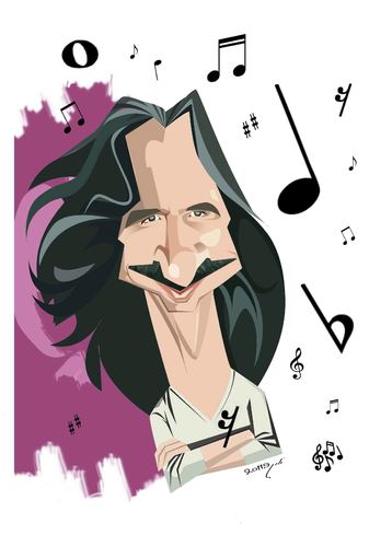 Cartoon: YANNI (medium) by nader_rahmani tagged yanni