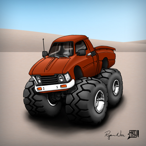 1979 Toyota HighLux 4X4 By RyanNore | Sports Cartoon | TOONPOOL