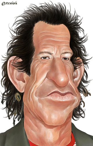 Cartoon: Keith Richards (medium) by penava tagged keith,richards,karikatur,caricature,rolling,stones,guitar,player,musician,musiker,rock,music,karikatur,karikaturen,keith richards,musiker,musik,keith,richards