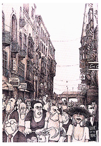 Cartoon: Maltese Metropolis (medium) by Steve B tagged valletta,cityscape,city,malta