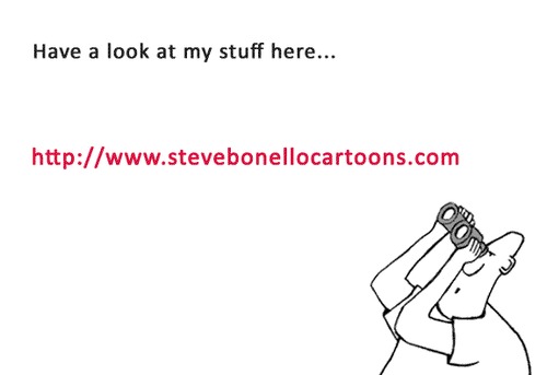 Cartoon: Shameless Self Promotion! (medium) by Steve B tagged promo