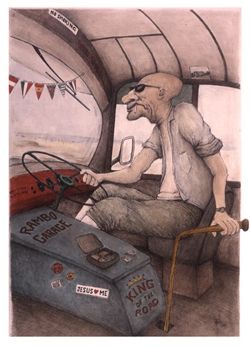 Cartoon: The King of the Road (medium) by Steve B tagged the,malta,driver,bus