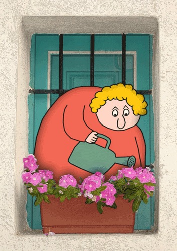 Cartoon: Watering (medium) by Steve B tagged water,gardening
