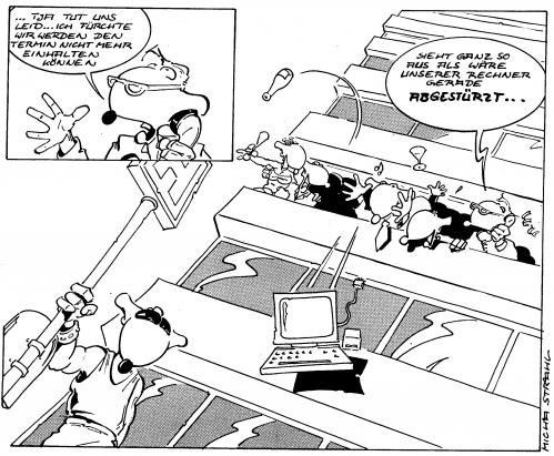 Cartoon: Abgestürzt (medium) by fee tagged paul,ratte,micha,strahl