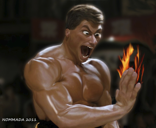 Cartoon: Jean Claude (medium) by nommada tagged jean,claude,van,damme