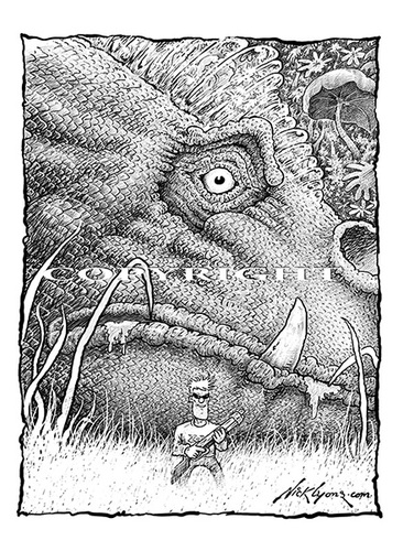 Cartoon: Dinosaur (medium) by Nick Lyons tagged dinosaur,cartoon