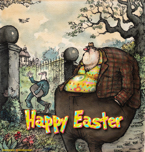 Cartoon: Happy Easter (medium) by Nick Lyons tagged easter