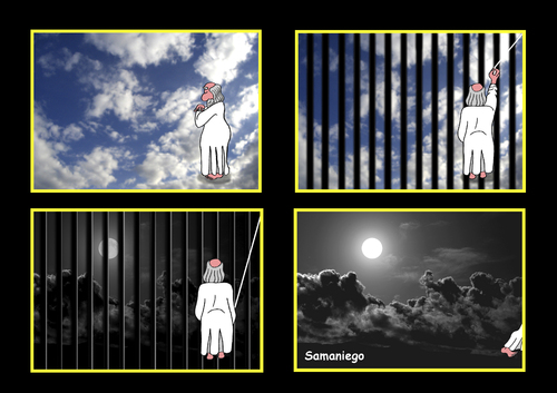 Cartoon: Day and night (medium) by samaniego tagged dayandnight,naturaleza,religion