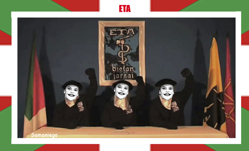 Cartoon: ETA (medium) by samaniego tagged fascismo,terrorismo,spain,euskadi,eta