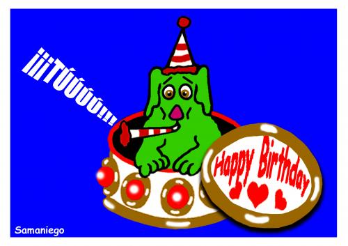 Cartoon: Happybirthday (medium) by samaniego tagged happybirthday