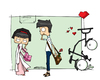 Cartoon: dating (small) by matakunkun tagged matakunkun