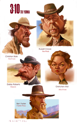 Cartoon: 3-10 to Yuma (medium) by Amir Taqi tagged western