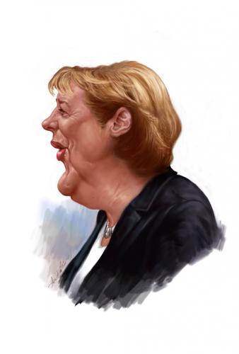 Cartoon: Angela Merkel (medium) by Amir Taqi tagged angela,merkel