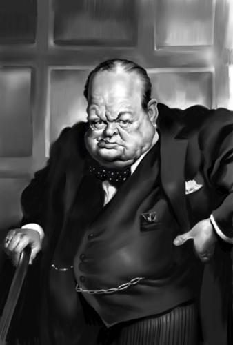 Cartoon: Churchill (medium) by Amir Taqi tagged churchill