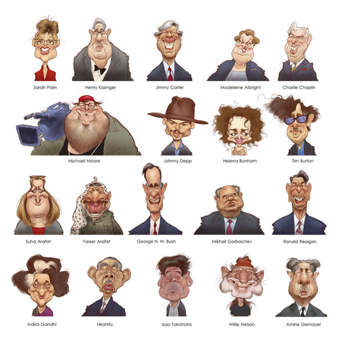 Cartoon: Famous People (medium) by Amir Taqi tagged famous,people