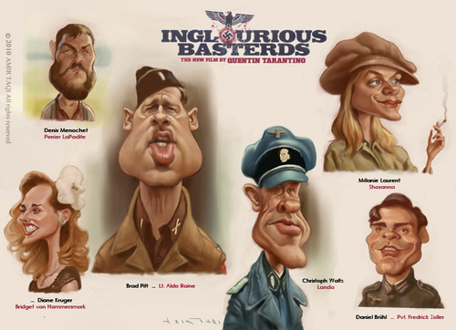 Cartoon: Inglourious Basterds (medium) by Amir Taqi tagged inglourious,basterds