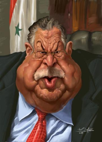 Cartoon: Jalal Talabani (medium) by Amir Taqi tagged jalal,talabani