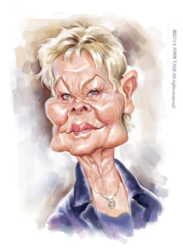 Cartoon: Judi Dench (medium) by Amir Taqi tagged judi,dench