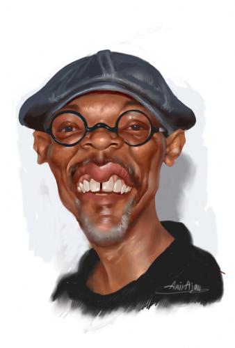 Cartoon: Samuel Jackson (medium) by Amir Taqi tagged samuel,jackson