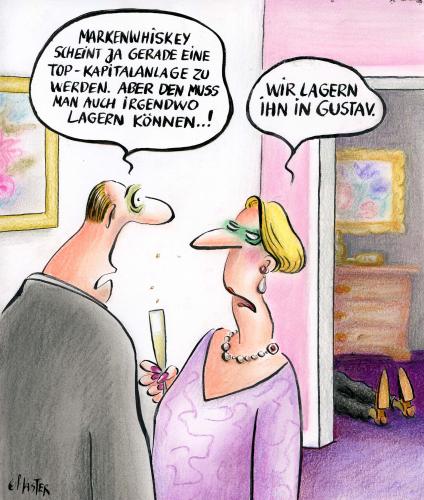 Cartoon: Markenwhiskey (medium) by Petra Kaster tagged rendite,wirtschaftskrise,finanzkrise,deflation,inflation,geldanlagen,geldanlagen,whiskey,alkohol,mord,geld,finanzne,vorsorge,anlagen,anlage,inflation,deflation,geldanlage,finanzkrise,wirtschaftskrise,rendite