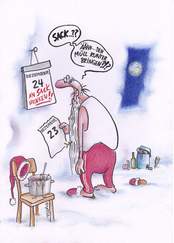 Cartoon: weihnachtsdemenz (medium) by Petra Kaster tagged weihnachten,weihnachtsmann,demenz,alter,weihnachten,weihnachtsmann,demenz,alter